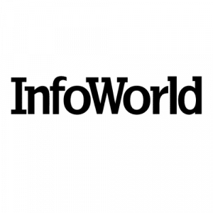 The image displays the logo of InfoWorld, featuring the name in bold, black lettering on a white background.