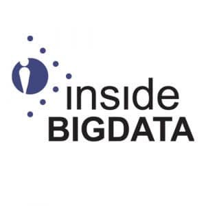 Logo of inside BIGDATA with a stylized letter i inside a blue circle, surrounded by small dots on the left. The text inside BIGDATA is written in black.