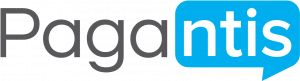 The image displays the Pagantis logo, featuring the word Pagantis in lowercase letters, with Pagan in black and tis in black. Theres a light blue speech bubble around the letters tis.