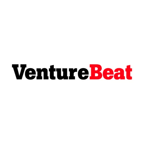 The image shows the VentureBeat logo with the word Venture in black and Beat in red.