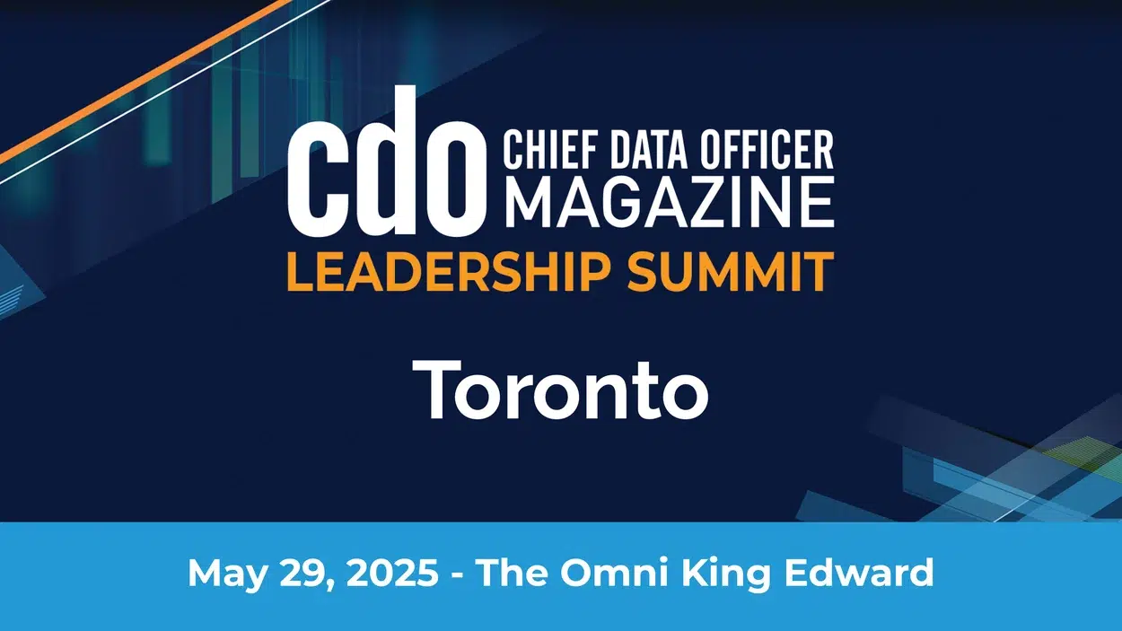 Banner for the Chief Data Officer Magazine Leadership Summit in Toronto. Event date: May 29, 2025, at The Omni King Edward.