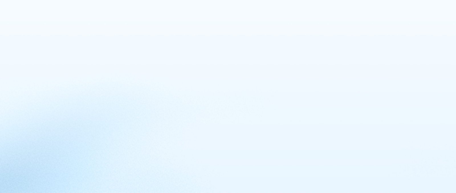 A smooth gradient background transitioning from light blue at the bottom left corner to white at the top right, creating a soft and airy appearance.