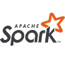 Apache Spark logo with the word “Spark” in bold letters and an orange, star-shaped spark design above the letter “K.” The word “Apache” appears in smaller text above “Spark.”.